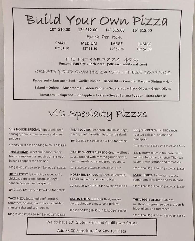 Vi's Pizza & TNT Bar Menu image 4